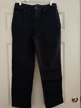 Gloria Vanderbilt Black Straight-Leg Jeans